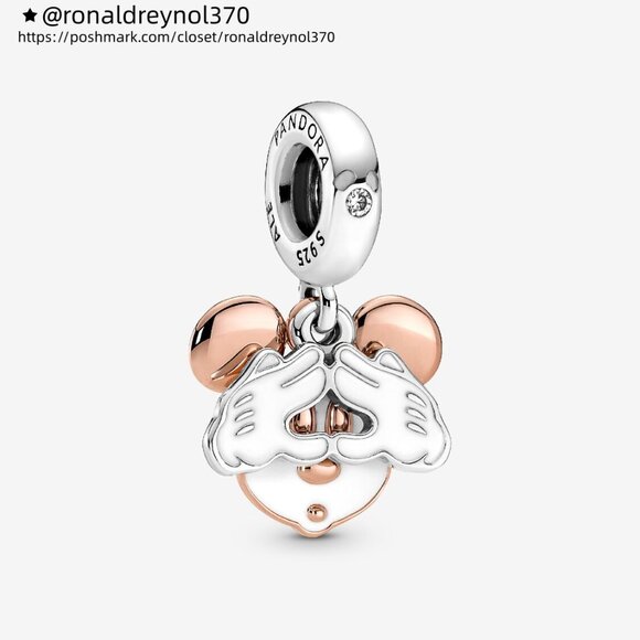 Pandora Disney Mickey Mouse Double Dangle Charm - Picture 1 of 6